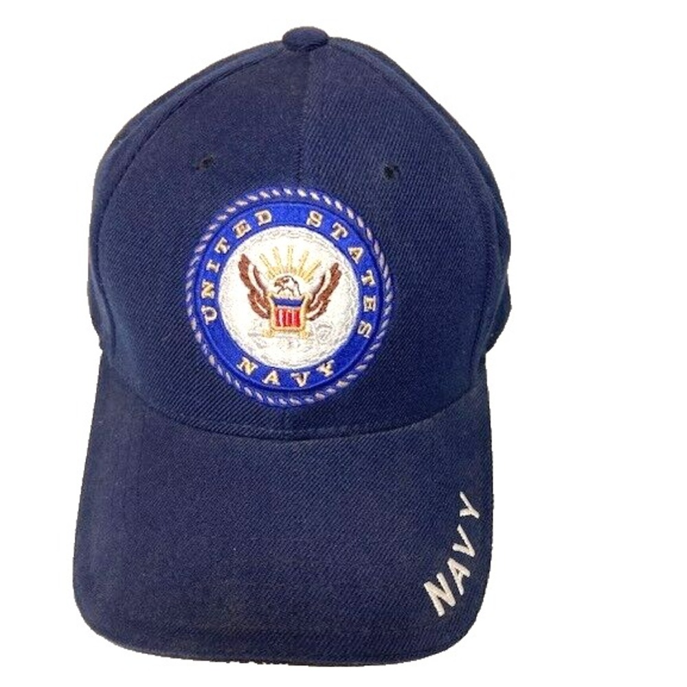 US Navy Embroidered Blue Baseball Cap Hat Rapid Dominance Adjustable GUC